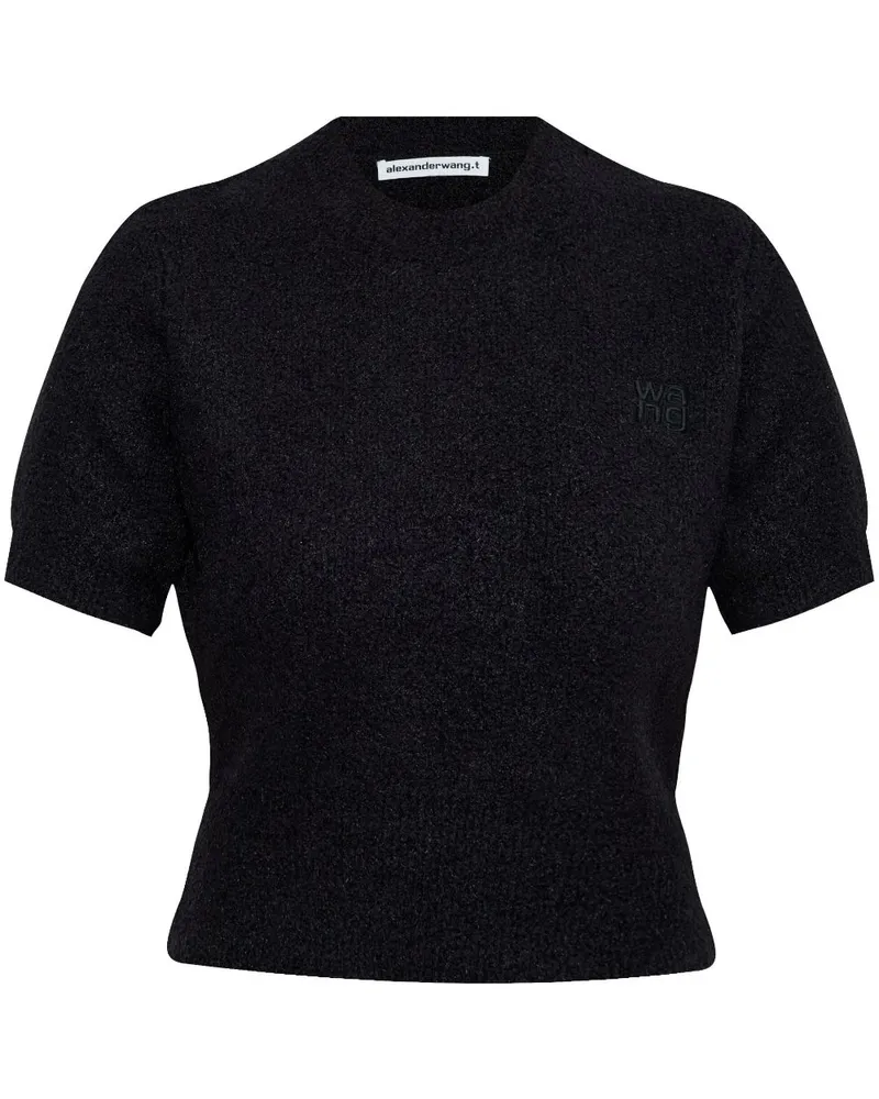 Alexander Wang Strickoberteil mit Logo-Stickerei - Schwarz Schwarz