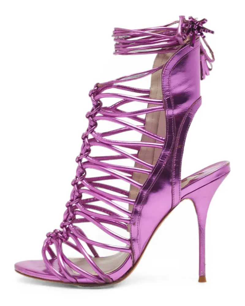 Sophia Webster tie-up heeled sandals - Violett Violett