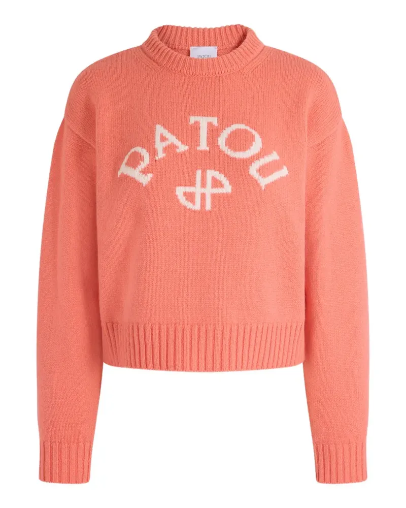 Patou Pullover mit Logo-Intarsie - Orange Orange