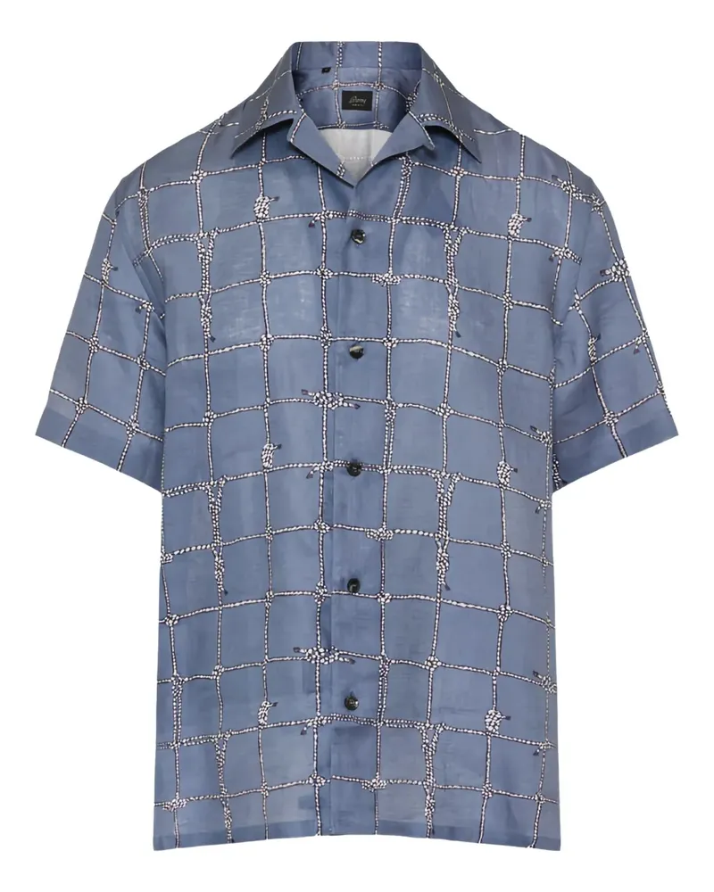 Brioni Hemd mit Seemannsknoten - Blau Blau