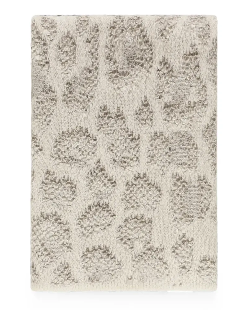 Avant Toi leopard-pattern knit scarf - Nude Nude