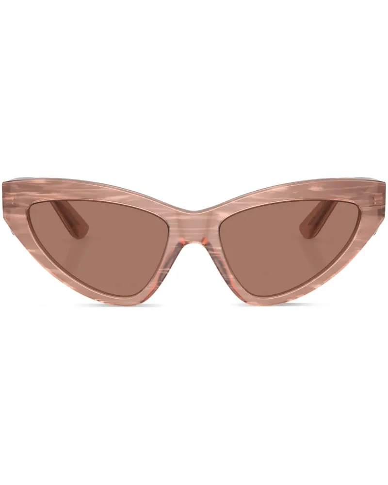 Dolce & Gabbana Cat-Eye-Sonnenbrille mit Logo - Braun Braun