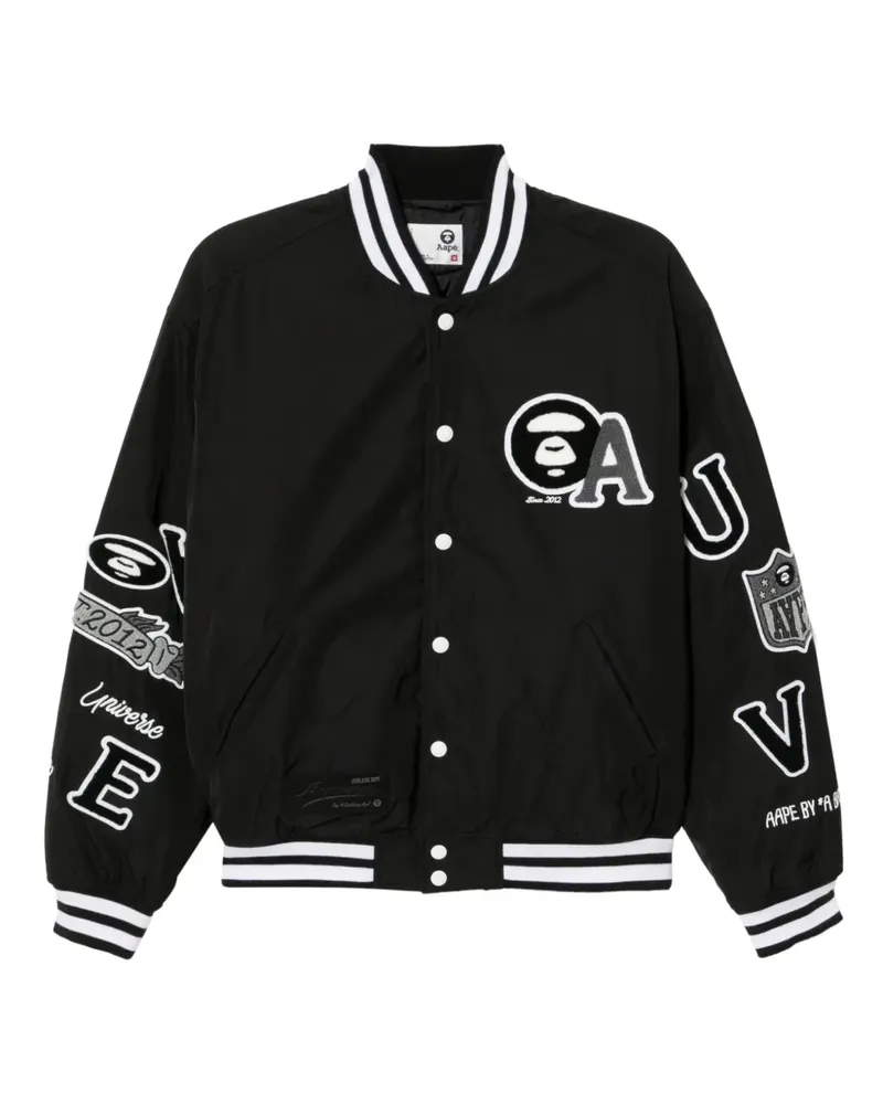 BAPE Jacke mit Logo-Stickerei - Schwarz Schwarz
