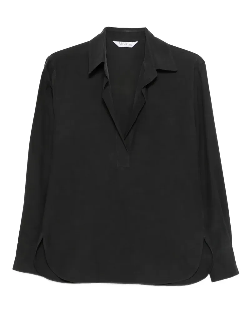 Max Mara Klassisches Hemd - Schwarz Schwarz