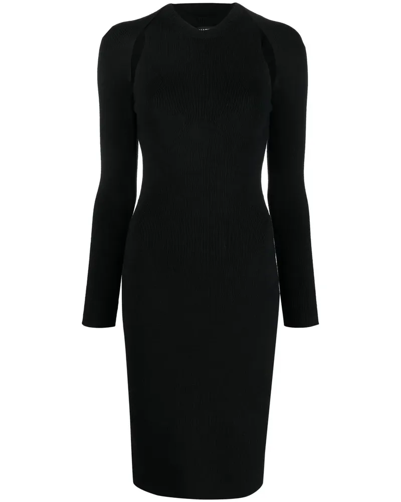 Tom Ford Geripptes Kleid mit Cut-Outs - Schwarz Schwarz