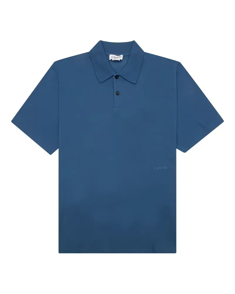 Lanvin Poloshirt mit Panzerdetail - Blau Blau