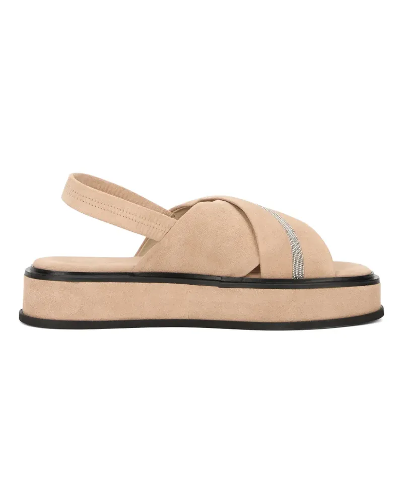 Fabiana Filippi criss-cross strap platform sandals - Nude Nude