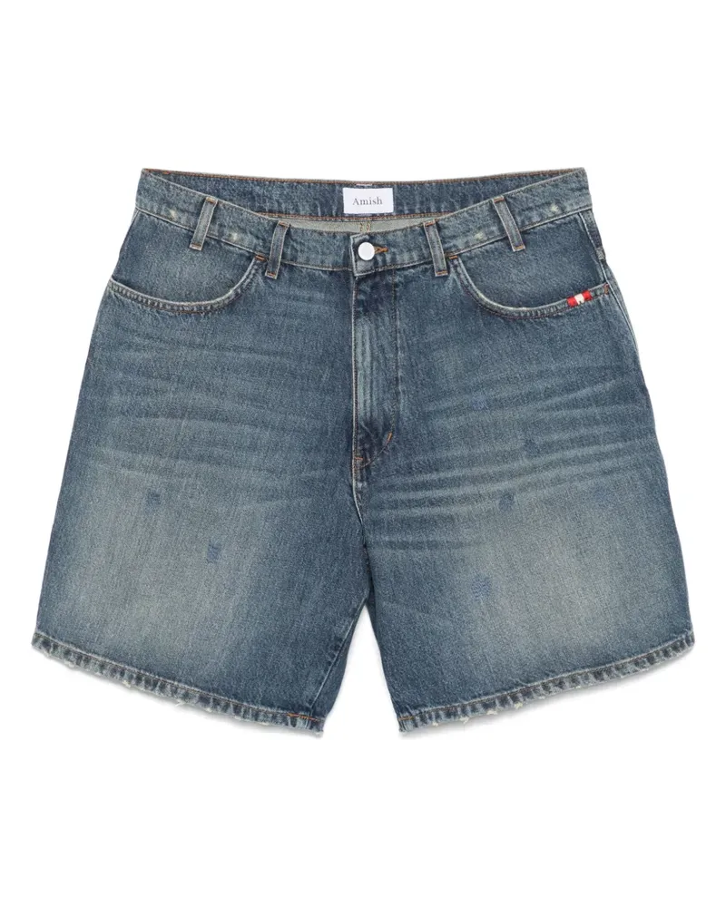 Amish Bernie Jeans-Shorts - Blau Blau