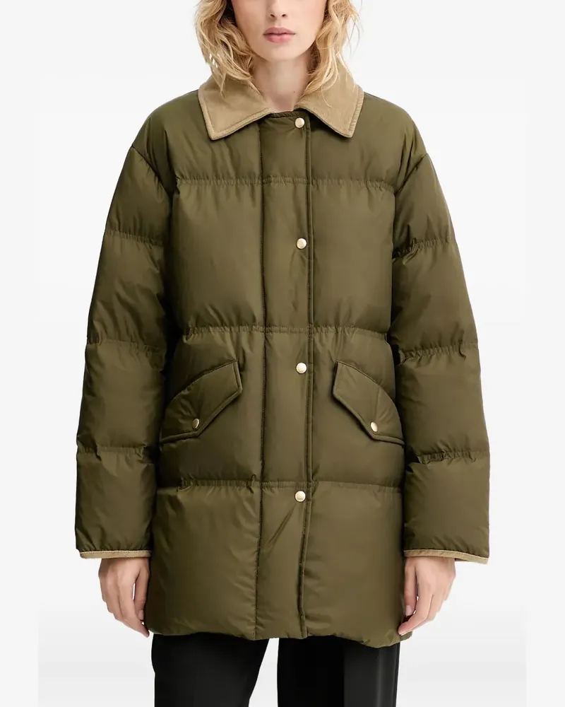 Marc O'Polo Mantel mit Cordkragen - Grün Grün