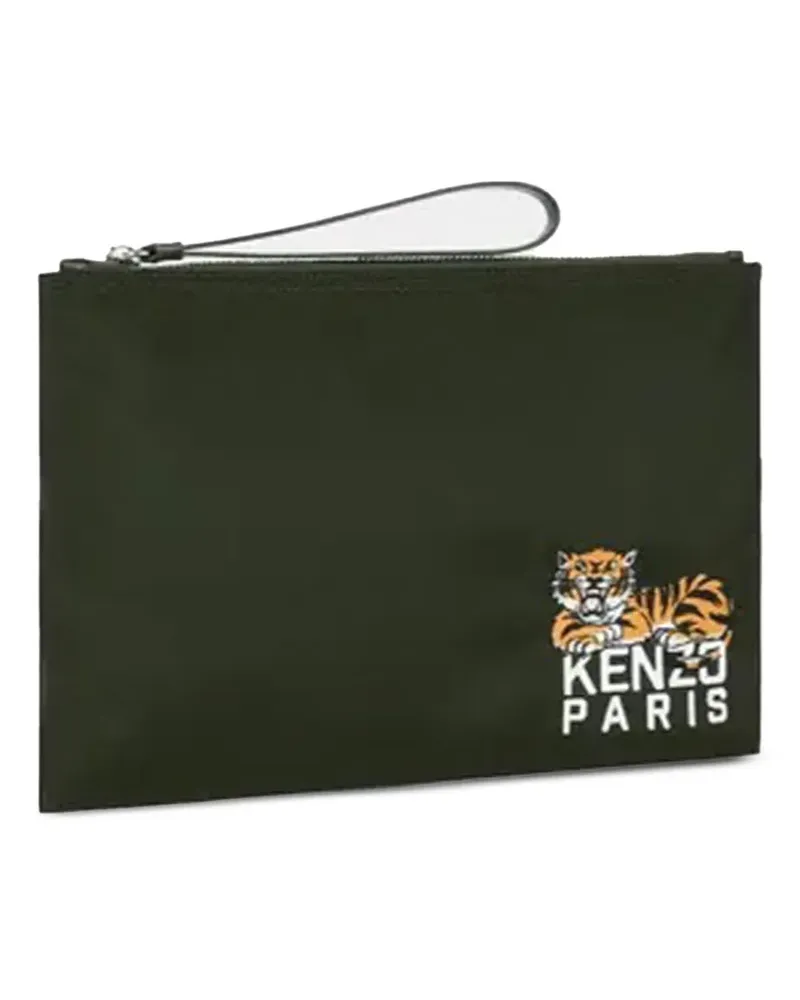 Kenzo Clutch mit Tiger - Grün Grün