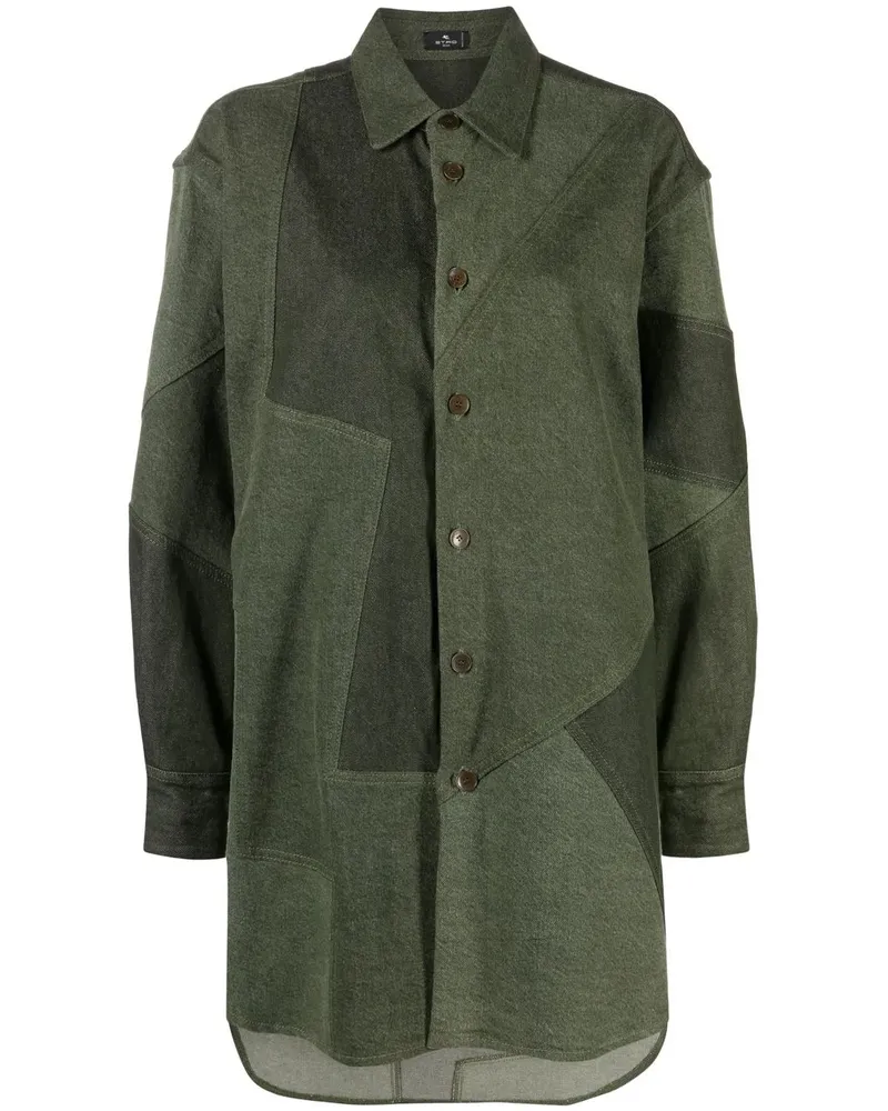 Etro Hemd mit Einsätzen - Grün Grün