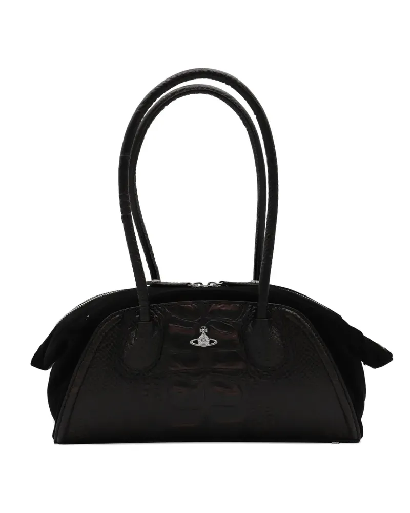 Vivienne Westwood Schultertasche mit Kroko-Prägung - Braun Braun