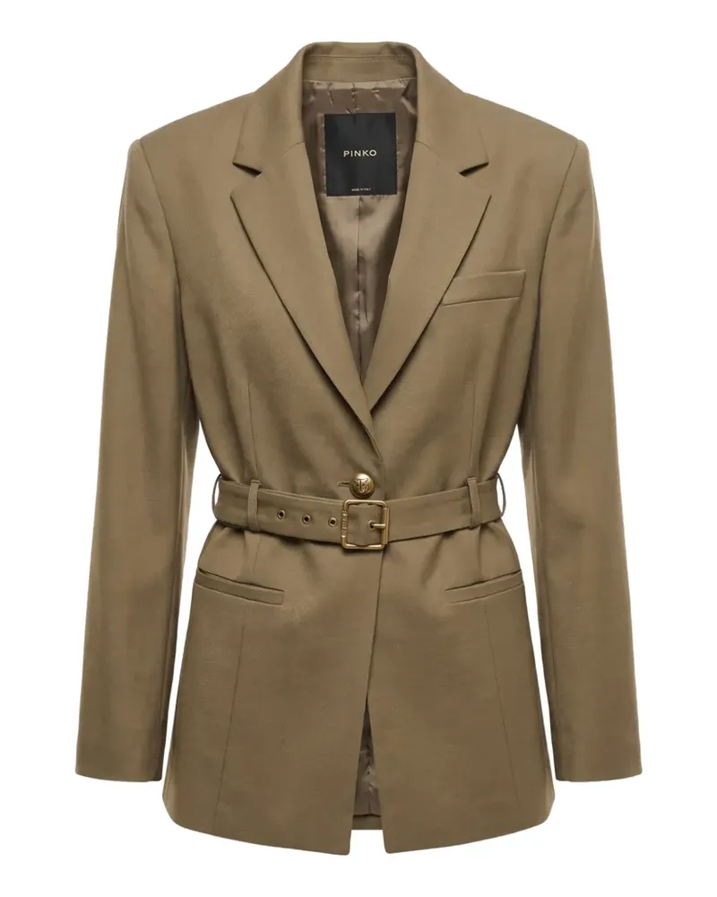 Pinko belted single-breasted blazer - Grün Grün