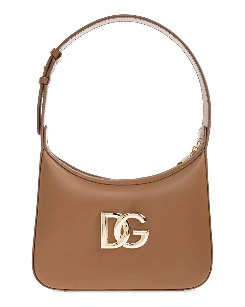Dolce & Gabbana logo leather tote bag - Braun Braun