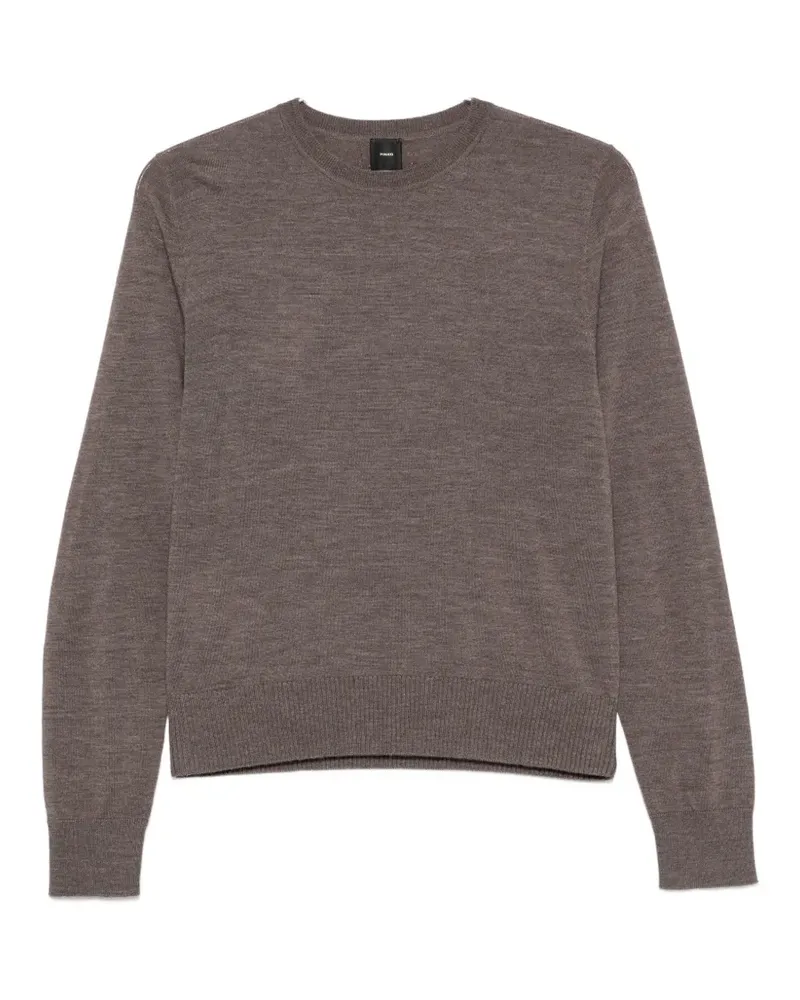 Pinko Lourdes crew-neck ribbed-trim sweater - Grau Grau