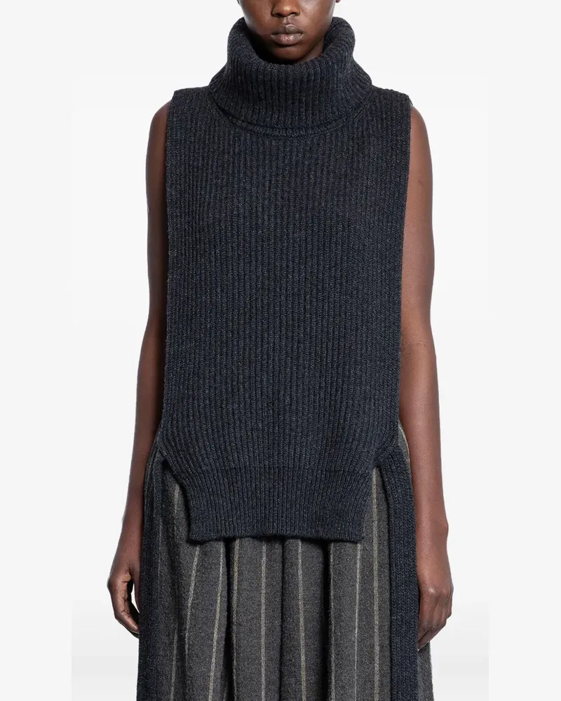 Uma Wang high-neck sleeveless top - Grau Grau