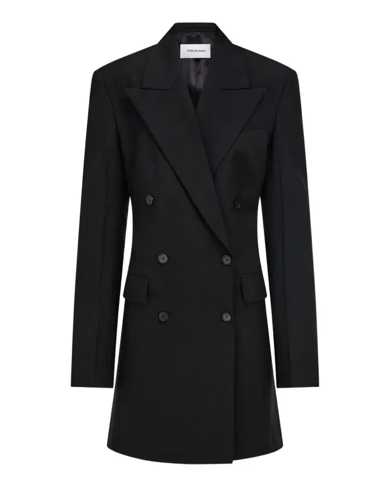 Ferragamo double breasted blazer - Schwarz Schwarz