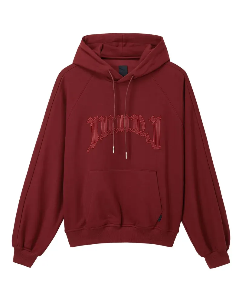 JUUN.J embroidered hooded hoodie - Rot Rot