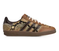 x Adidas Originals Gazelle snake-embossed leather sneakers - Braun