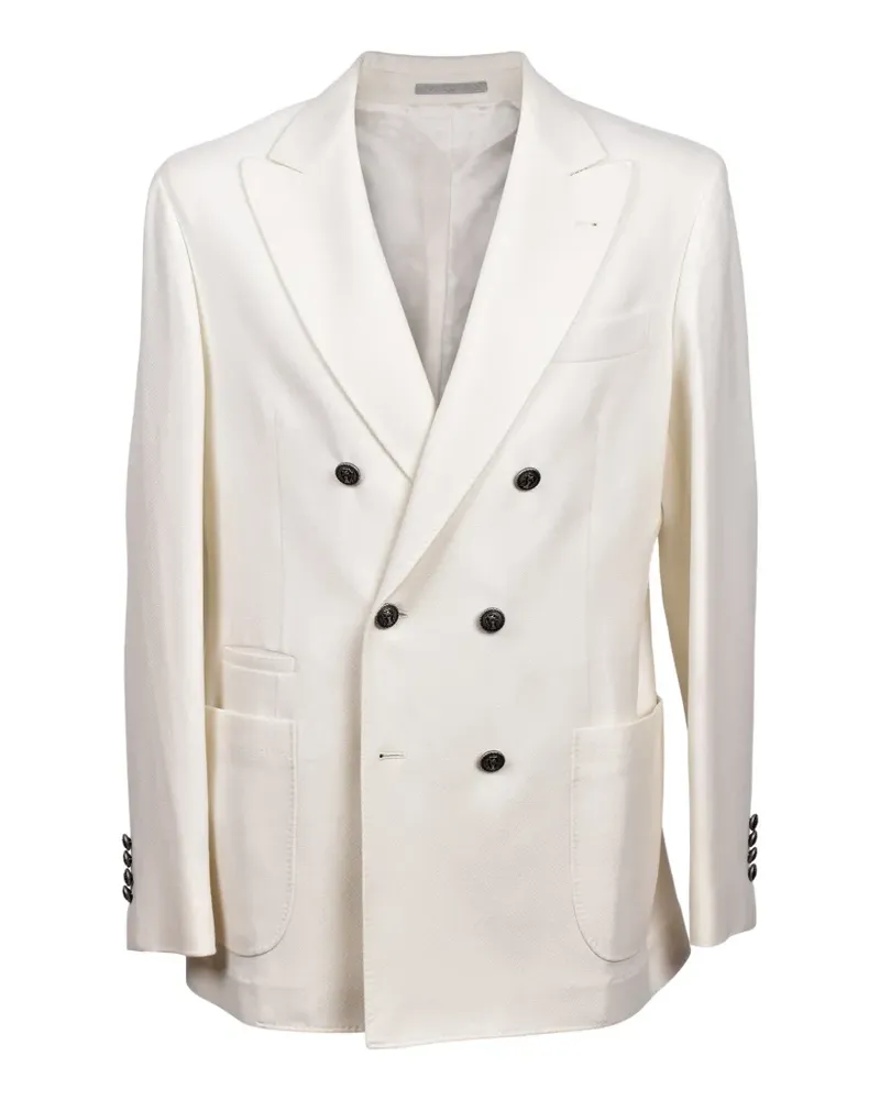 Brunello Cucinelli double-breasted blazer - Weiß Weiß