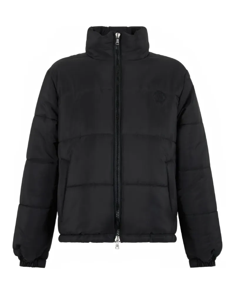 Roberto Cavalli quilted logo-embroidered puffer jacket - Schwarz Schwarz