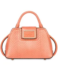 Alberta Ferretti Albi33 Mini-Tasche aus Schlangenleder Orange