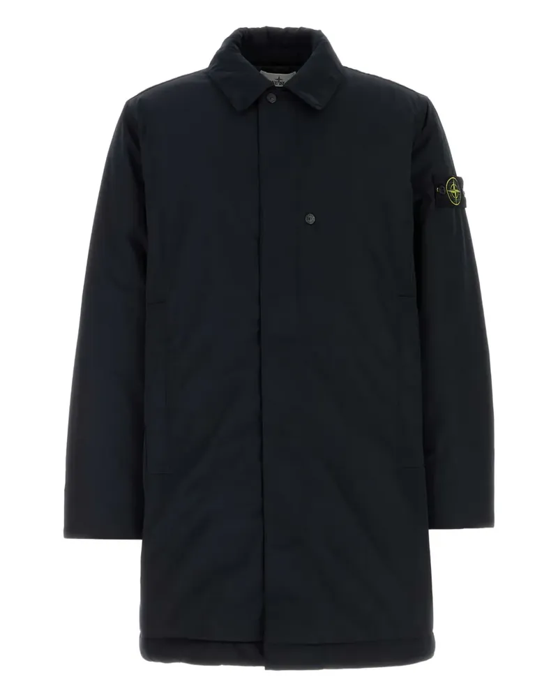 Stone Island Wattierter Mantel mit Reißverschluss - Blau Blau