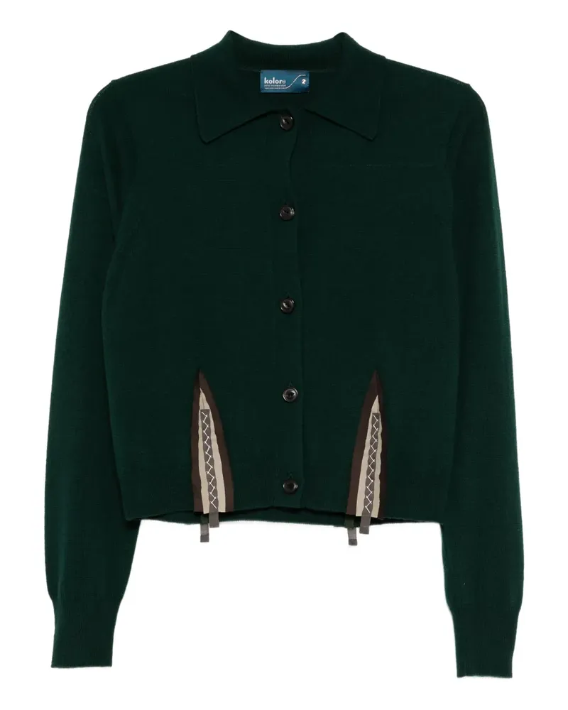kolor Klassischer Cardigan - Grün Grün