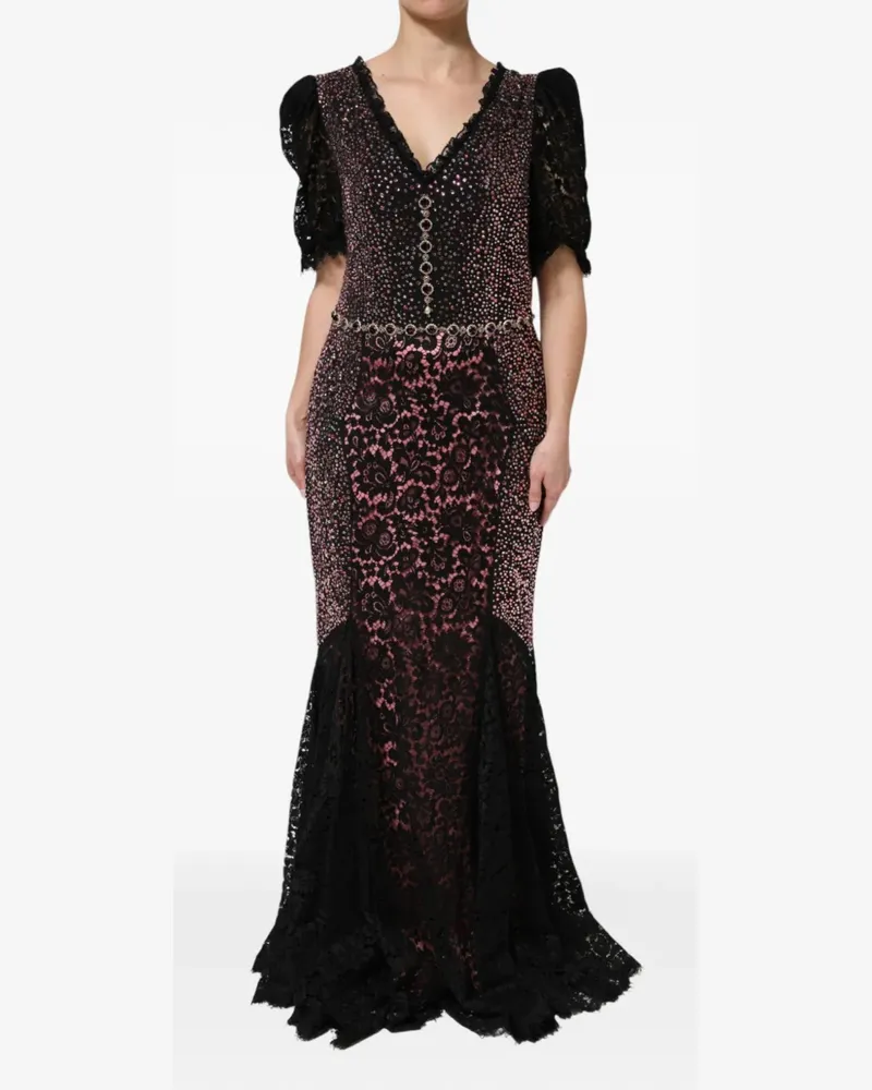 Dolce & Gabbana Abendkleid mit Kristallen - Schwarz Schwarz