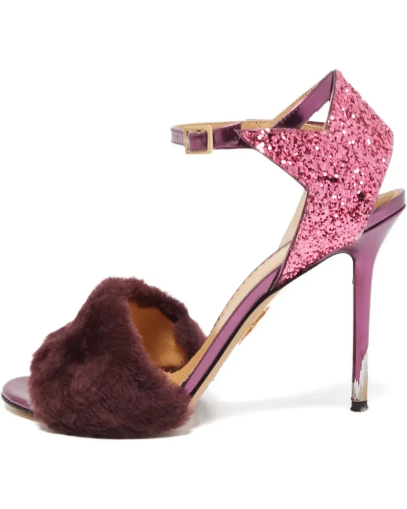 Charlotte Olympia Sandalen im Glitter-Look 110mm - Violett Violett