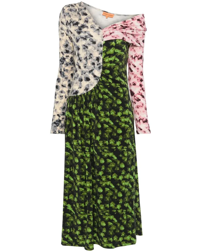 Stine Goya Einschultriges Midikleid - Grün Grün