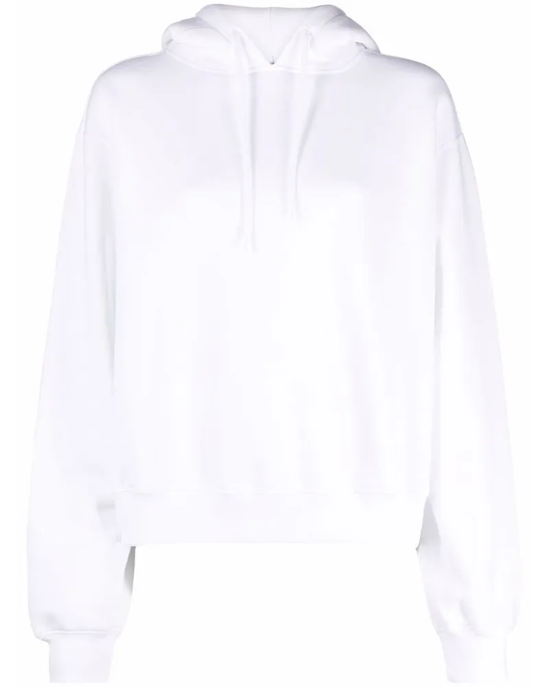 Alexander Wang Hoodie mit Logo-Print Weiß