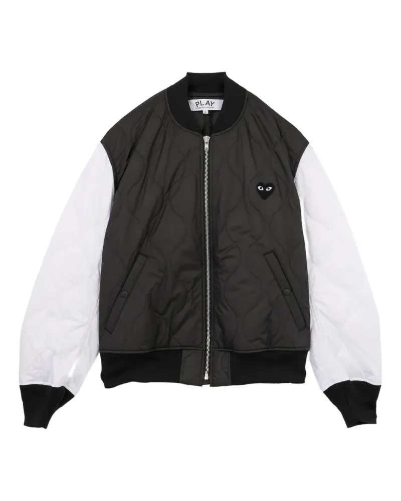 Comme des Garçons Gesteppte Jacke mit Emblem - Schwarz Schwarz