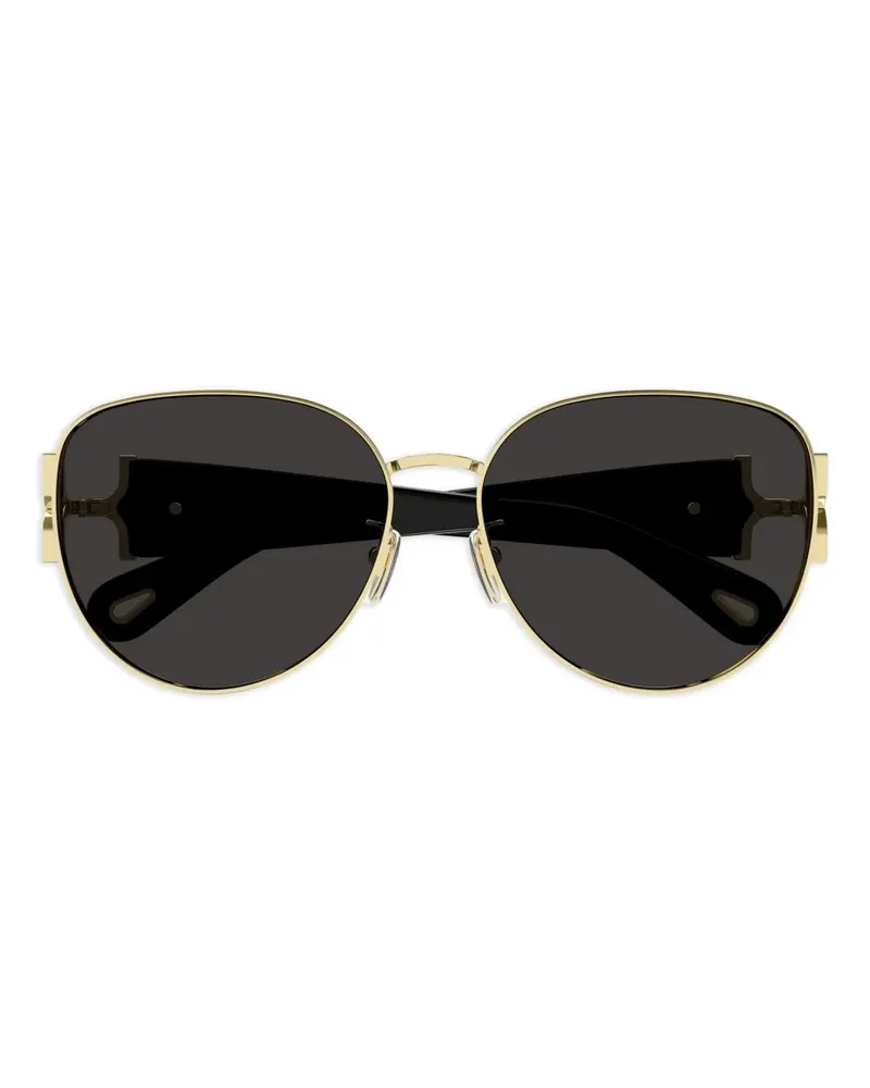 Chloé Sonnenbrille mit rundem Gestell - Gold Gold