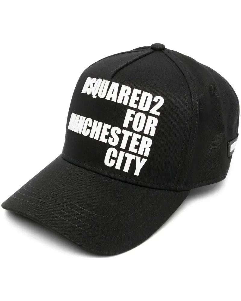Dsquared2 x Manchester City Baseballkappe - Schwarz Schwarz
