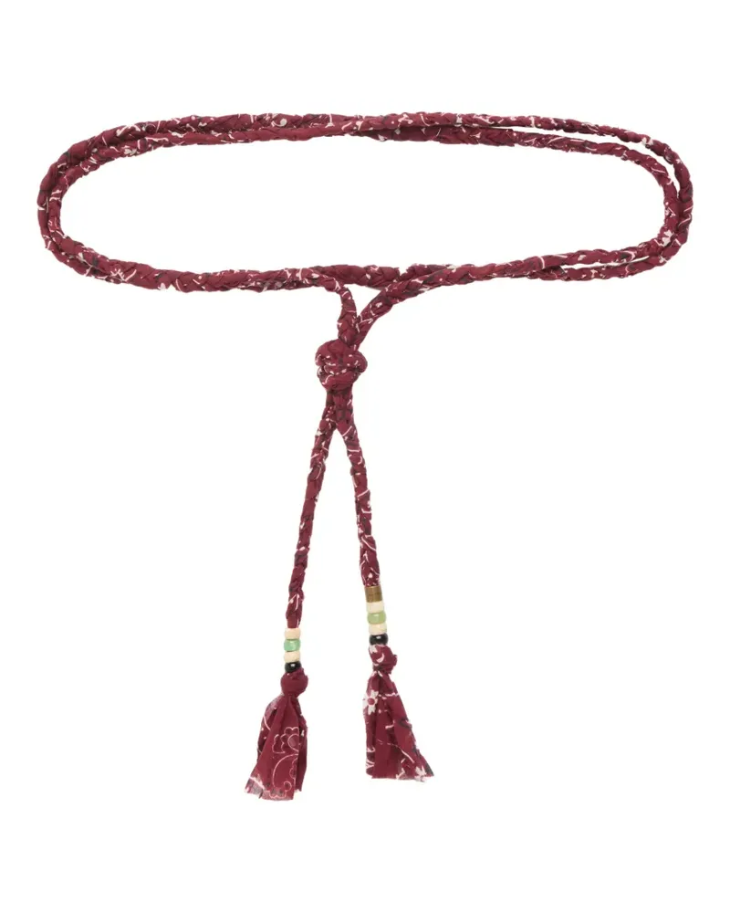 Alanui Geflochtener Bandana-Gürtel - Rot Rot