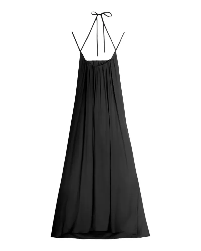 Vera Wang Cass cowl-back double-strap maxi dress - Schwarz Schwarz
