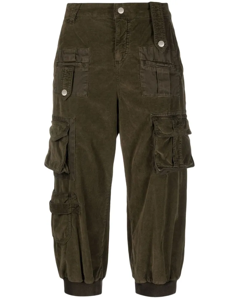 Blumarine Cropped-Hose mit mehreren Taschen - Grün Grün