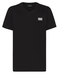 Billionaire T-Shirt mit Logo-Schild Schwarz