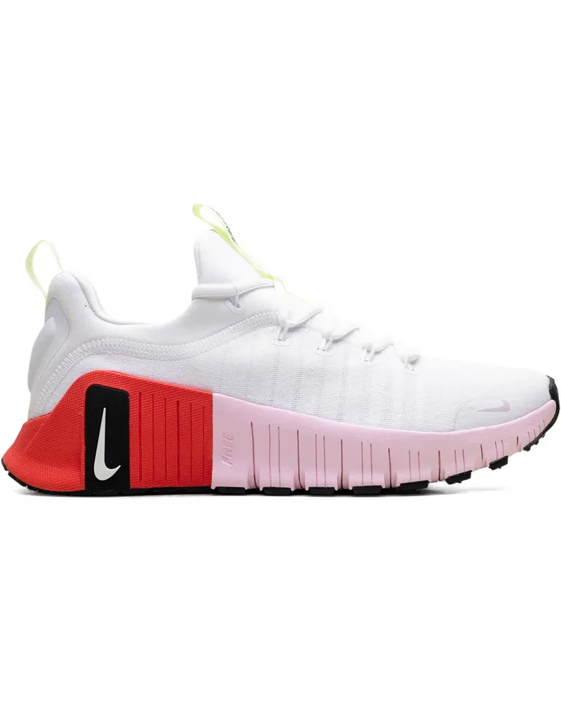 Nike Free Metcon WMNS White Barely Volt Bright Crimson Pink Foam Sneakers - Weiß Weiß