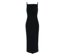 midi tailored dress - Schwarz