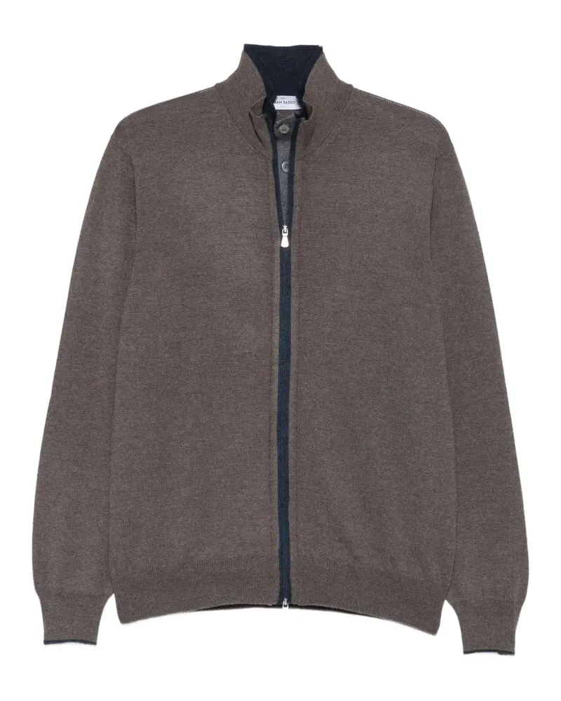 Gran Sasso Cardigan mit Reißverschluss - Braun Braun