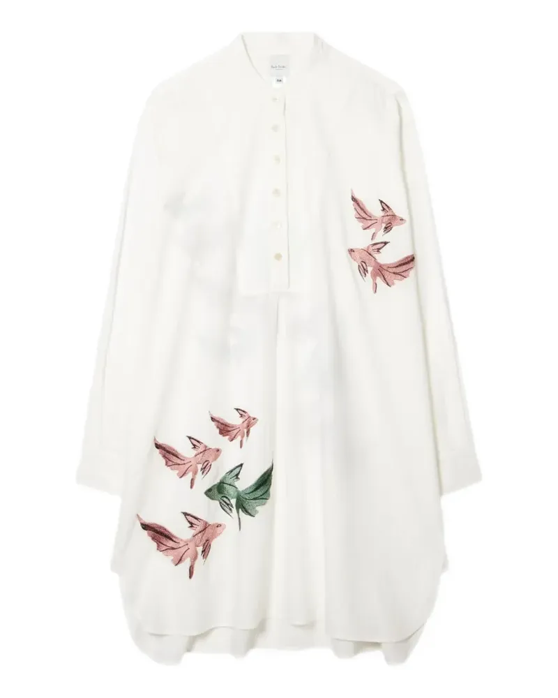Paul Smith Kaftan mit Fischstickerei - Weiß Weiß