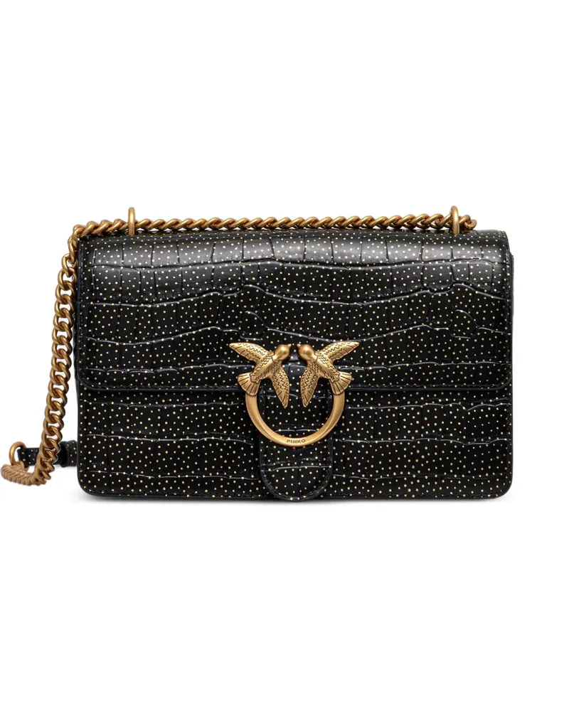 Pinko Love Birds Schultertasche - Schwarz Schwarz