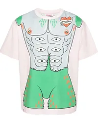 Charles Jeffrey Loverboy Sexy Beasts T-Shirt mit grafischem Print Rosa