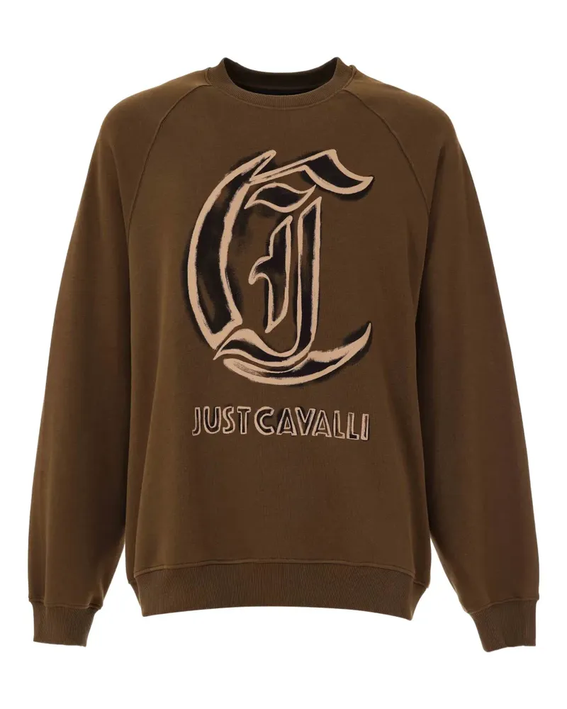 Just Cavalli Sweatshirt mit Raglanärmeln - Braun Braun