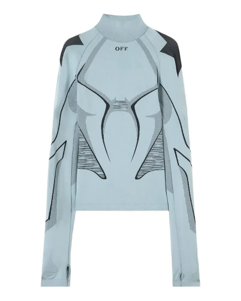 OFF-WHITE Nahtloses Race Oberteil - Blau Blau