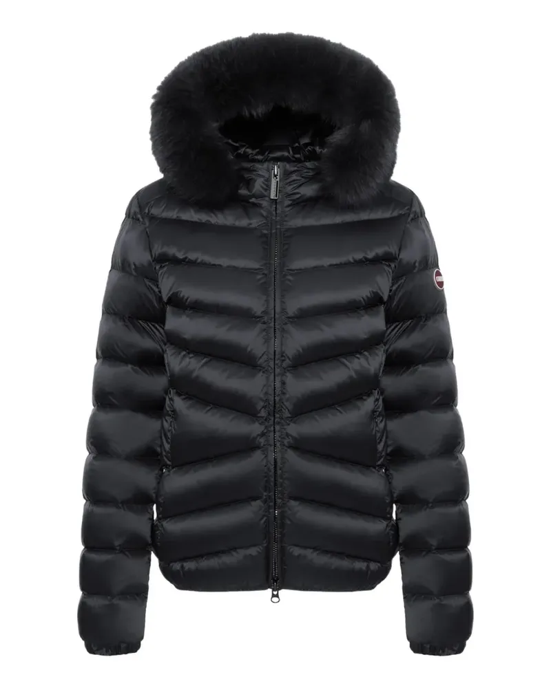 Colmar faux-fur trim quilted jacket - Schwarz Schwarz