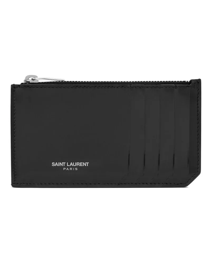 Saint Laurent Paris Fragments Kartenetui - Schwarz Schwarz
