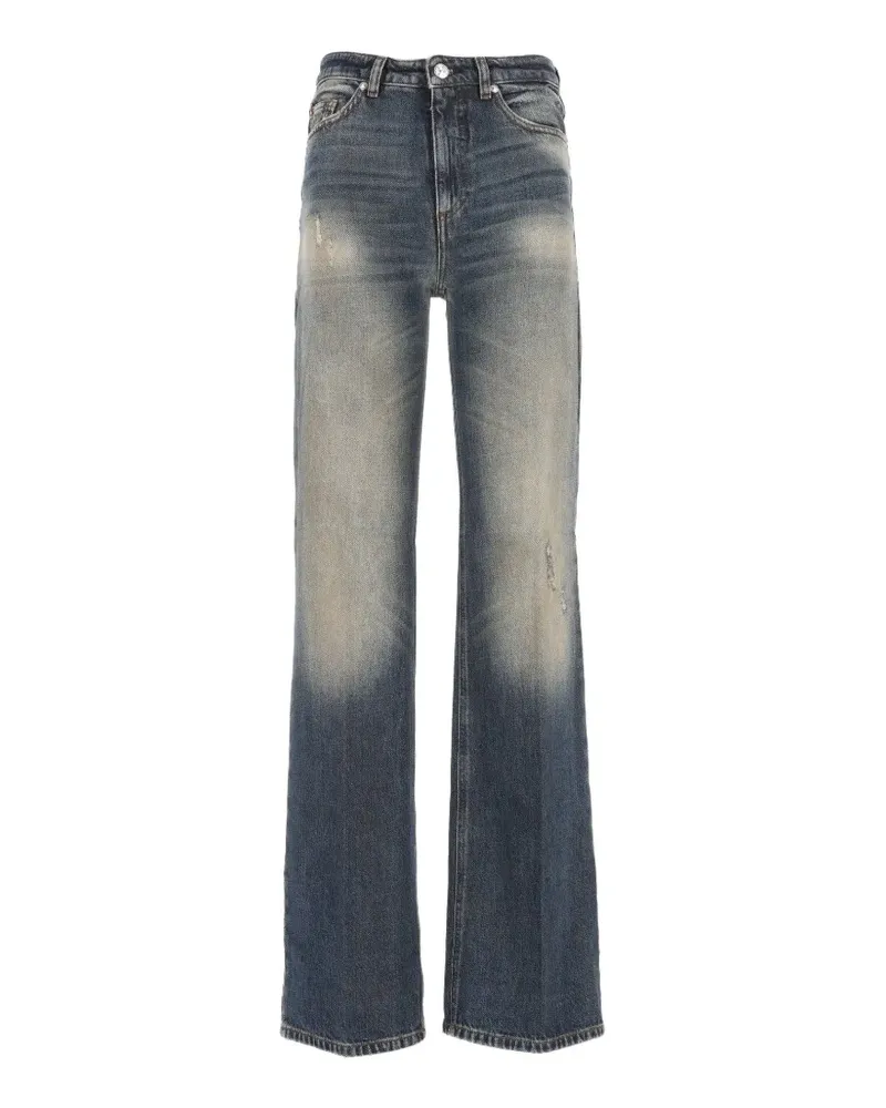 nine:inthe:morning Ausgeblichene Franca Straight-Leg-Jeans - Blau Blau